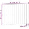 vidaXL Nástenné čelo postele 82,5x3x60 cm masívna borovica