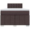 vidaXL Boxspring posteľ s matracom tmavohned&aacute; 120x190 cm l&aacute;tka