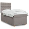 vidaXL Posteľn&yacute; r&aacute;m boxspring s matracom sivohned&yacute; 90x190 cm l&aacute;tka