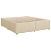 vidaXL Posteľný rám boxspring s matracom krémový 180x200 cm látka