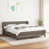 vidaXL Posteľn&yacute; r&aacute;m boxspring s matracom sivohned 180x200 cm l&aacute;tka