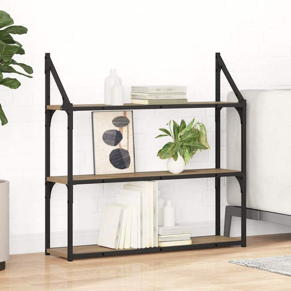 vidaXL Stenn&aacute; polica Remeseln&yacute; dub 80 x 21 x 78,5 cm Kompozitn&eacute; drevo