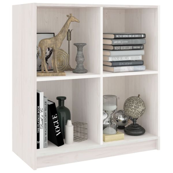 vidaXL Komoda biela 70x33x76 cm masívne borovicové drevo