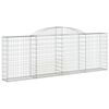 vidaXL Obl&uacute;kov&yacute; gabionov&yacute; k&ocirc;&scaron; 300x30x100/120 cm pozinkovan&eacute; železo
