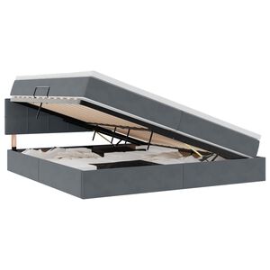 vidaXL &Uacute;ložn&aacute; posteľ s matracmi Tmavo &scaron;ed&aacute; 200 x 200 cm Zamat