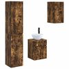 vidaXL Set kabinetov do k&uacute;peľne 3 ks Dymov&yacute; dub 33 x 34,5 x 160 cm