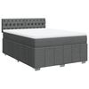 vidaXL Boxspring posteľ s matracom tmavosiv&aacute; 140x190 cm l&aacute;tka