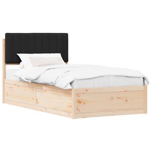 vidaXL R&aacute;m postele s čal&uacute;nen&yacute;m čelom Čierna 100 x 200 cm