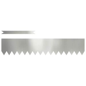 vidaXL Obrubn&iacute;k tr&aacute;vnika 50 pcs Strieborn&aacute; 100 x 0.05 x 20 cm