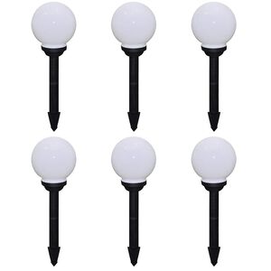 vidaXL Vonkaj&scaron;ie LED lampy k chodn&iacute;ku so &scaron;picat&yacute;m hrotom 6 ks 20 cm
