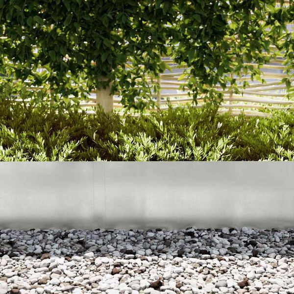 vidaXL Obrubníky trávnika 30 pcs Strieborná 100 x 0.5 x 30 cm