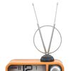 321479 vidaXL Table Clock Orange and Black 25x11x48 cm Iron and MDF
