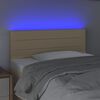 vidaXL Čelo postele s LED kr&eacute;mov&eacute; 80x5x78/88 cm l&aacute;tka