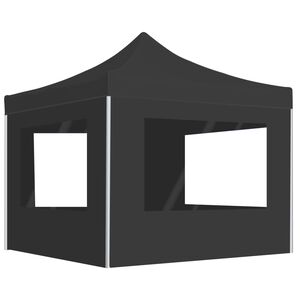 vidaXL Profesion&aacute;lny skladac&iacute; stan+steny, hlin&iacute;k 2x2 m, antracitov&yacute;