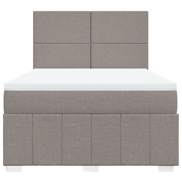 vidaXL Boxspring posteľ s matracom sivohned&yacute; 140x190 cm l&aacute;tka
