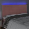 vidaXL Čelo postele s LED ružov&eacute; 180x5x118/128 cm zamat