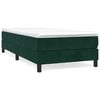 vidaXL Posteľn&yacute; r&aacute;m boxsping s matracom tmavozelen&yacute; 90x200 cm zamat