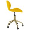 335036 vidaXL Swivel Dining Chairs 2 pcs Mustard Yellow Velvet