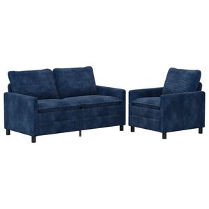 vidaXL Sada pohoviek 2 ks N&aacute;morn&iacute;cka modr&aacute; Polyester