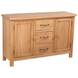 vidaXL Komoda s 3 z&aacute;suvkami 110x33,5x70 cm, dubov&yacute; mas&iacute;v