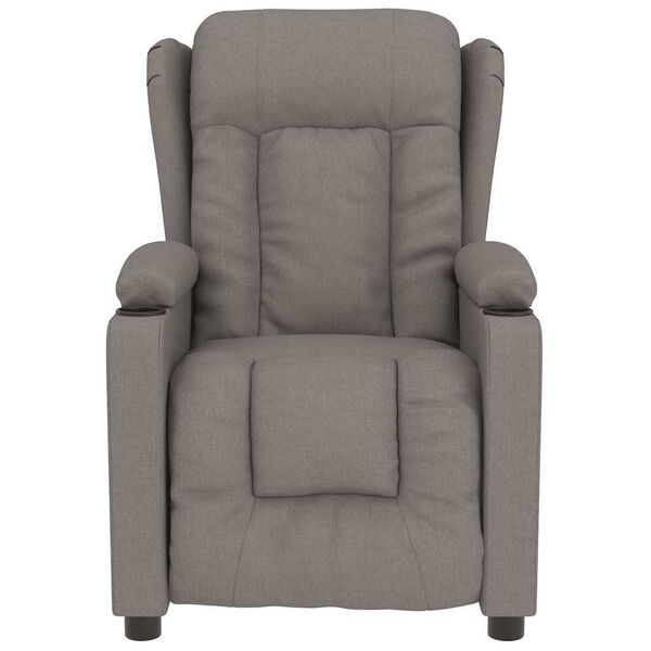 vidaXL Masážne kreslo, sivohnedé, látka