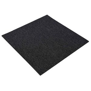 vidaXL Kobercov&aacute; dlaždica Tmavosiv&aacute; 50 x 50 cm 4 ks PP a Bit&uacute;men
