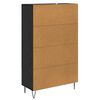 vidaXL Highboard Čierny dub 69,5 x 31 x 115 cm Kompozitn&eacute; drevo