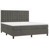 vidaXL Posteľn&yacute; r&aacute;m boxspring s matracom tmavosiv&yacute; 180x200 cm zamat