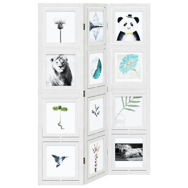 vidaXL Parav&aacute;n 3 panely biely mas&iacute;vne drevo paulovnie