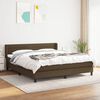 vidaXL Boxspring posteľ s matracom tmavohned&aacute; 160x200 cm l&aacute;tka