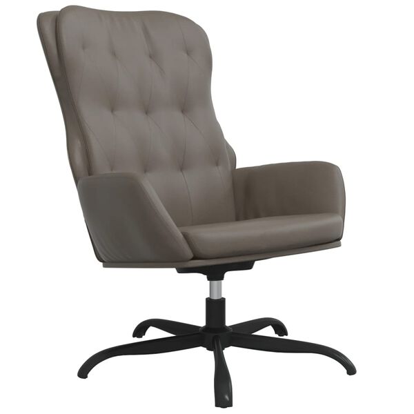 vidaXL Relaxačn&eacute; kreslo s podnožkou antracitov&eacute; umel&aacute; koža