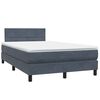 vidaXL Posteľn&yacute; r&aacute;m boxspring s matracom tmavosiv&yacute; 120x220 cm zamat