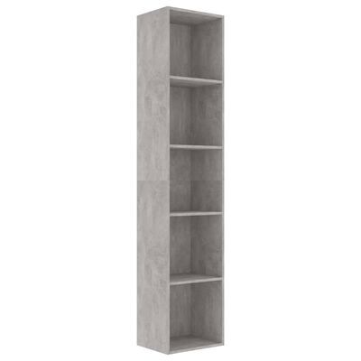 vidaXL Knižnica, betónovo sivá 40x30x189 cm, kompozitné drevo
