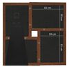 vidaXL Kolážový fotorámik na 4 fotky (10x15 cm) tmavohnedý MDF