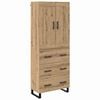 vidaXL Highboard 2 ks Remeseln&yacute; dub 69,5 x 34 x 180 cm