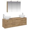 vidaXL Sada k&uacute;peľňov&eacute;ho n&aacute;bytku 4 pcs Dub artisan
