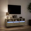 vidaXL TV n&aacute;stenn&aacute; skrinka s LED svetlami dub sonoma 130x31x45 cm