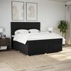 vidaXL Boxspring posteľ s matracom čierna 200x200 cm l&aacute;tka