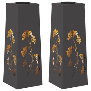 vidaXL Sol&aacute;rne LED svetlo na chodn&iacute;k 2 ks Tepl&aacute; biela 18 x 18 x 50 cm