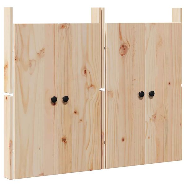 vidaXL Kuchynské dvere 2 pcs Krémová 50 x 9 x 82 cm Borovicový masív