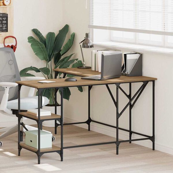 vidaXL St&ocirc;l Remeseln&yacute; dub 139 x 139 x 75 cm Kompozitn&eacute; drevo