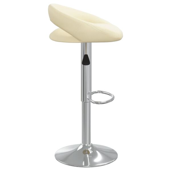 vidaXL Barov&aacute; stolička, kr&eacute;mov&aacute;, umel&aacute; koža