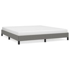 vidaXL Posteľ bez matraca tmavosiv&aacute; 180x200 cm l&aacute;tka