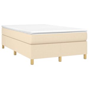 vidaXL Boxspring posteľ s matracom kr&eacute;mov&aacute; 120x190 cm l&aacute;tka