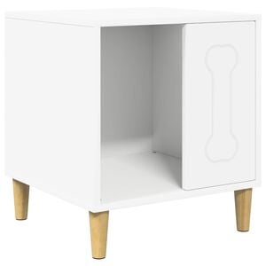 vidaXL Ps&iacute; dom Biela 44 x 42 x 49 cm Kompozitn&eacute; drevo