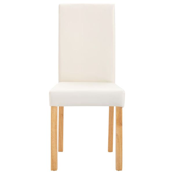 vidaXL Jed&aacute;lensk&eacute; stoličky 2 ks kr&eacute;mov&eacute; umel&aacute; koža