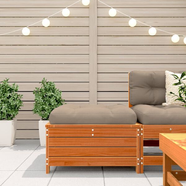 vidaXL Záhradná taburetka voskovohnedá 62x63,5x32 cm borovicový masív