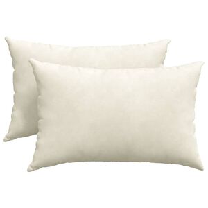 vidaXL Vank&uacute;&scaron;e na pohovku 2 pcs Kr&eacute;mov&aacute; 60 x 40 cm Kord&uacute;rov&aacute; tkanina