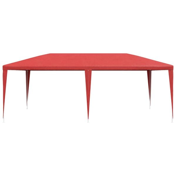 vidaXL P&aacute;rty stan Červen&aacute; 600 x 300 x 255 cm PE a oceľ