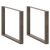 vidaXL Nohy k jed&aacute;lensk&eacute;mu stolu v tvare U, 3 ks, pr&iacute;rodn&aacute; oceľ, 100 x (72-73) cm, oceľ